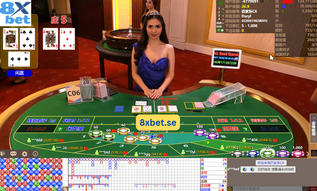 Hướng dẫn chi tiết cược Baccarat tại 8Xbet